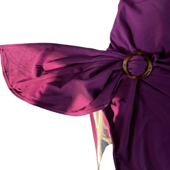 NWT Eloquii Womens One-Shoulder Purple  Tortoise Ring Accent Sz 18 NEW - Picture 5 of 7